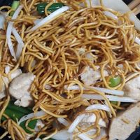 Vegan chicken chow mein at Eastern Feast in Aberdeen