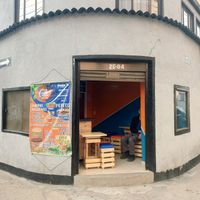 From the outside at Estación Vegana in Bogota