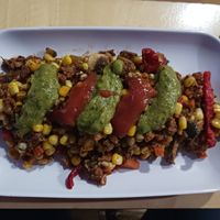 Mazorca  Sencilla.  A traditional Colombian dish.  It was delicious and I will be coming back to try other dishes. at Estación Vegana in Bogota