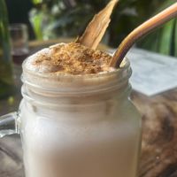 Spiced latte  at Agni Vital Kitchen in Bacalar
