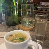 Moringa soup taster   at Agni Vital Kitchen in Bacalar