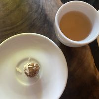 After meal energy ball and small tea  at Agni Vital Kitchen in Bacalar