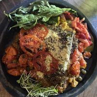 Different angle of this awesome dish  at Agni Vital Kitchen in Bacalar