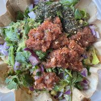 Black bean crumble edible salad bowl  at Guac Mexi Grill in Burlington
