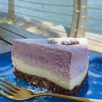 Vegan blueberry cheesecake  at Caribbean Juice Bar in Nusajaya