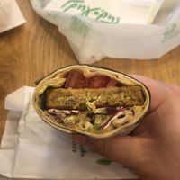 Falafel and hummus wrap  at Gregory's in Rhodes