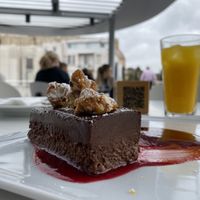 The vegan chocolate cake  at Musée de l'Acropole in Athens