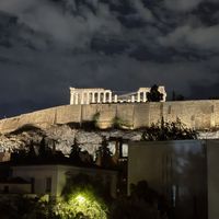 The view from the restaurant   at Musée de l'Acropole in Athens