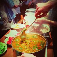 Sunshine stew with rice n peas at Giro's Cafe  at Giro's Cafe in Belfast