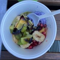 Blueberry froyo with toppings  at Frurt in Prestwich