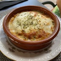 Not too meaty, and it tasted like real lasagne with meat.  at La Regina Restaurante in Madrid