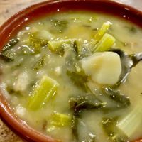 Caldo gallego at La Regina Restaurante in Madrid