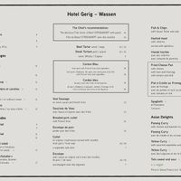 Big menu for lunch/dinner  at Hotel Gerig in Wassen