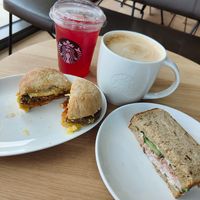 Beyond meat breakfast roll & tunah sandwich    at Starbucks in Durham