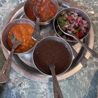 Vegan chutney tray   at Namaste Village Cambridge in Cambridge