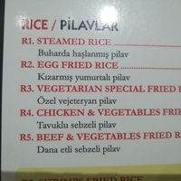 rice varieties at The Mandarin Restaurant in Marmaris
