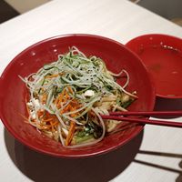 Ramen with Sesame Paste.

Ramen in thick sesame paste with greens, mushrooms, tofu, etc.

The soft sesame flavour goes very well with the noodles.  Comfort food vibes. at Kang Su Vegetarian 康素 - Orchard in Central Singapore