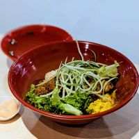 Vegan Thai Style Chicken Cutlet Rice at Kang Su Vegetarian 康素 - Orchard in Central Singapore