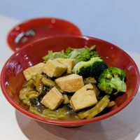 Vegan Bittergourd Tofu Rice at Kang Su Vegetarian 康素 - Orchard in Central Singapore