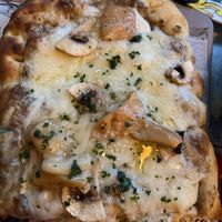 Trufina pizza.  Wow!  at Bresca in Santiago De Compostela