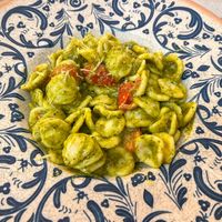 Orecchiette al Pesto de Pistacho y limón  at Bresca in Santiago De Compostela