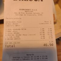 Factura at Bresca in Santiago De Compostela