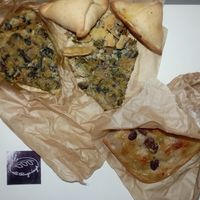 Samosas, focaccia, pizza at All Things Dough in Lagos