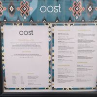 Menu at Restaurant Oost in Roosendaal