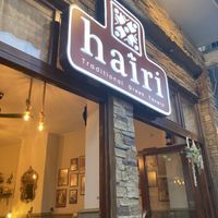 front of restaurant  at Haïri in Pieria