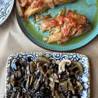 Gegrillte Pilze und Aubergine   at Haïri in Pieria