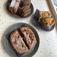 Sweet pastries and an Italian sausage pie   at WAY Plant Based Bake House in Ghent
