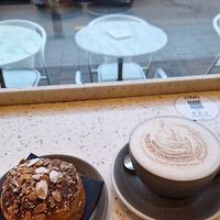 Early morning, enjoying a bun with a cuppa in Ghent  🌅☕️🇧🇪 at WAY Plant Based Bake House in Ghent