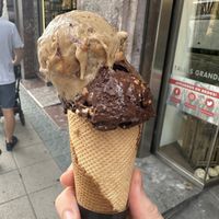 Fudge and chocolate hazelnut   at Nossi Be in Bilbao