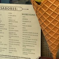 Big selection of vegan ice cream   at Nossi Be in Bilbao