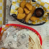Pita with cherry burger and nuggets 🍔🍒 at Buła z Musztardą in Poznan