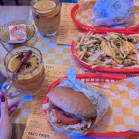 Burgers and taco fries 🍟🍔 at Buła z Musztardą in Poznan