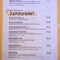 Menu at Buła z Musztardą in Poznan