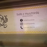 Exterior signage at Buła z Musztardą in Poznan
