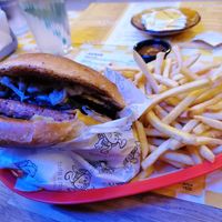 The awesome burger with mushroom! at Buła z Musztardą in Poznan