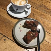 Marmer cake and cappuccino. It’s vegan!   at MazzelTov! in Roosendaal