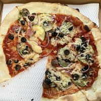 All veggie with vegan cheese - yummy  at The Foodie Shack in Isle Of Mull