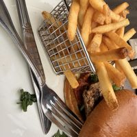 Garden sandwich on burger bun.   at Yard House in Honolulu