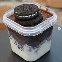 Famoso bolo de pote versão vegana at MilaVeg Lanches in Porto Alegre