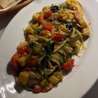 Spaghetti with Vegetables & Pumpkin Sauce  at Mignon in Malcesine