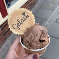 Chocolate vegan ice cream   at Gelato UK in Liverpool