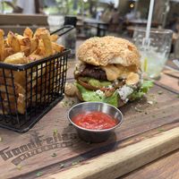 Nice burger 👍  at Goodfellas Pizza and Pub in Windhoek