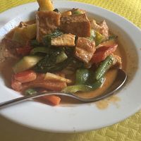 Red curry with tofu   at Thai Bangkok in La Gomera