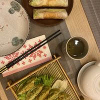 Ravioli di verdure e involtini estivi  at Hanoi in Milan