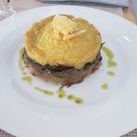Moussaka - not impressive at Aris Restaurant in Santorini