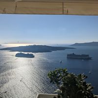 The view! at Aris Restaurant in Santorini